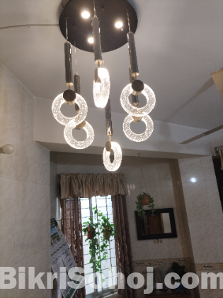 Crystal LED Ring Chandelier (ঝাড়বাতি)